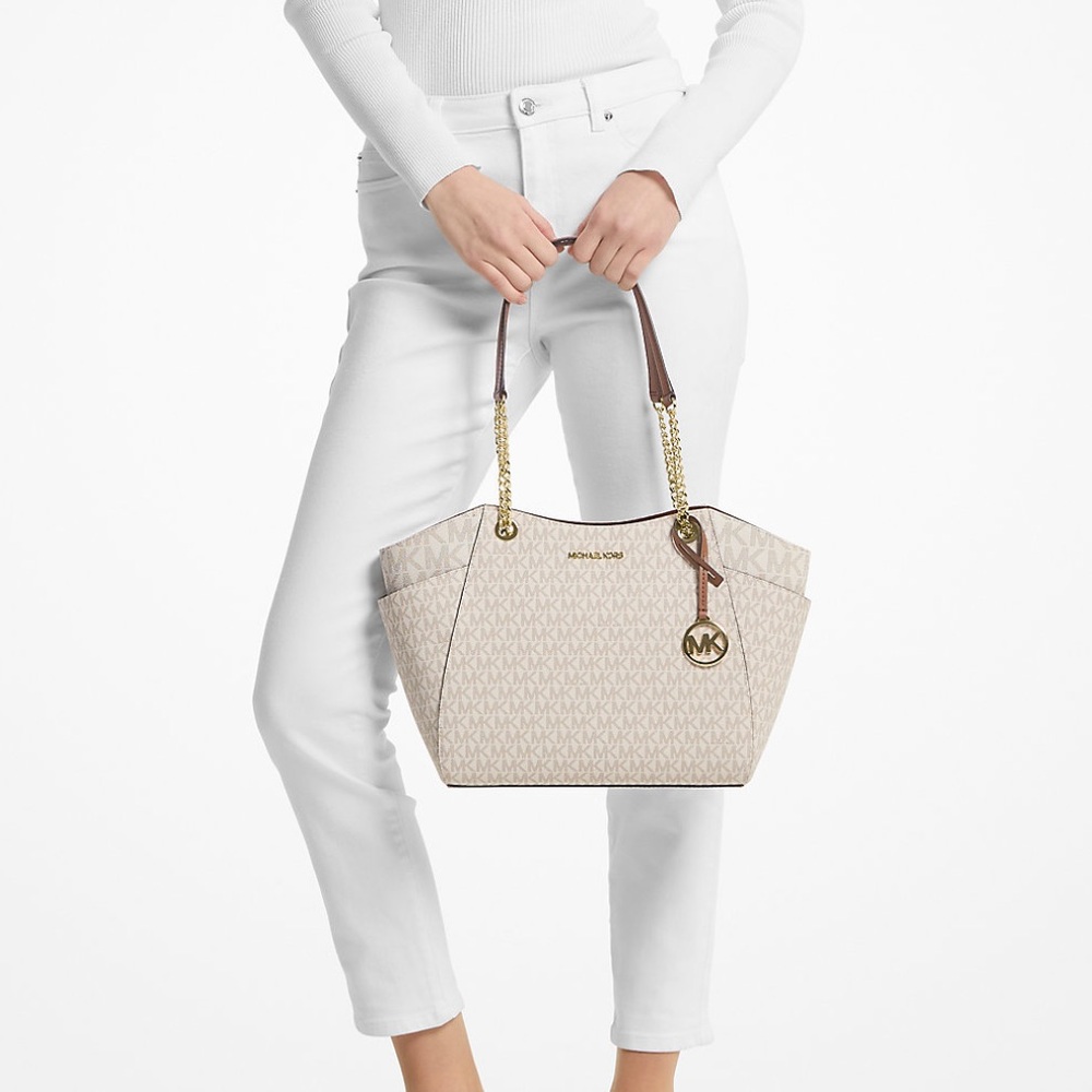 Michael Kors Jet Set Large Signature Logo‎ Shoulder Bag - Picture 2 of 11